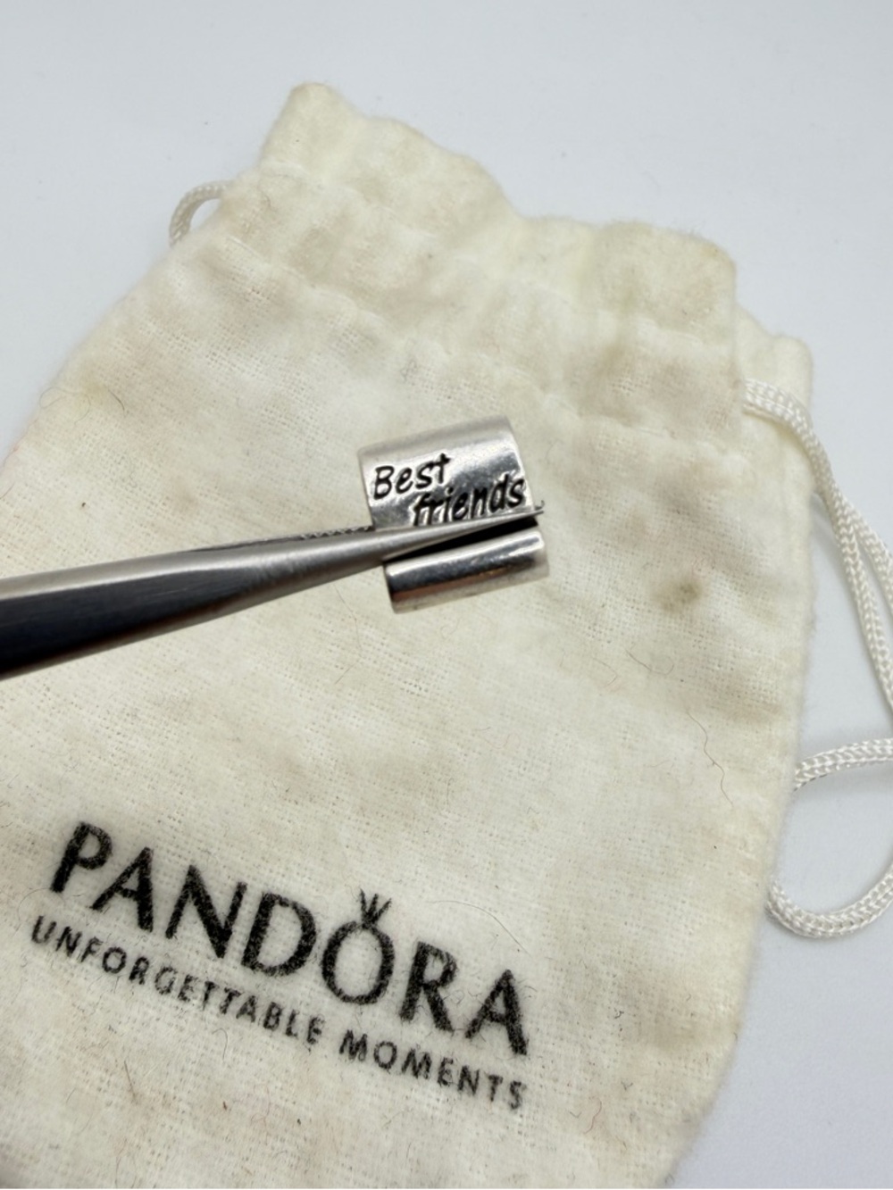 Retired Best Friends PANDORA ALE 925 Sterling Silver Scroll Bead Charm - Picture 7 of 8